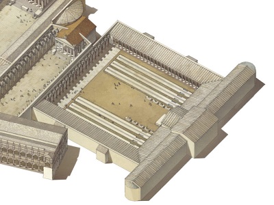 Veduta ricostruttiva del Foro della Pace