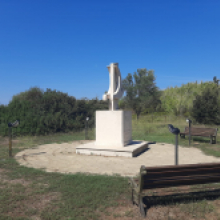 Scultura di Mario Rosati al Parco Letterario Pier Paolo Pasolini